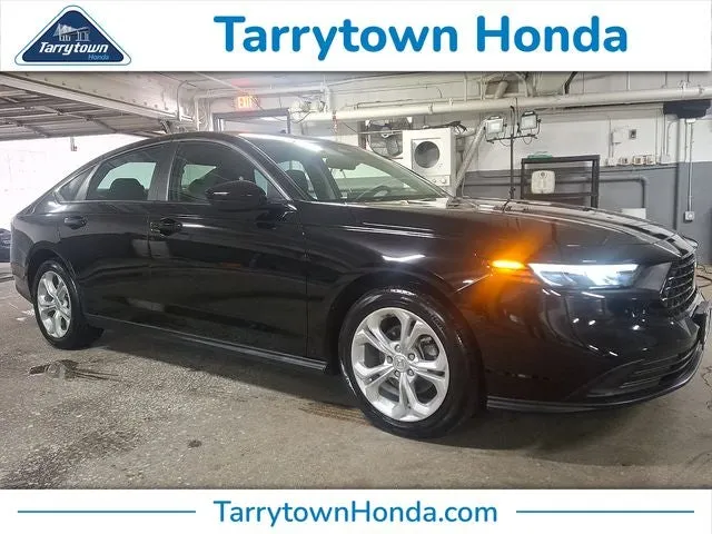 2023 Honda Accord LX in Crystal Black Pearl — front three-quarter view