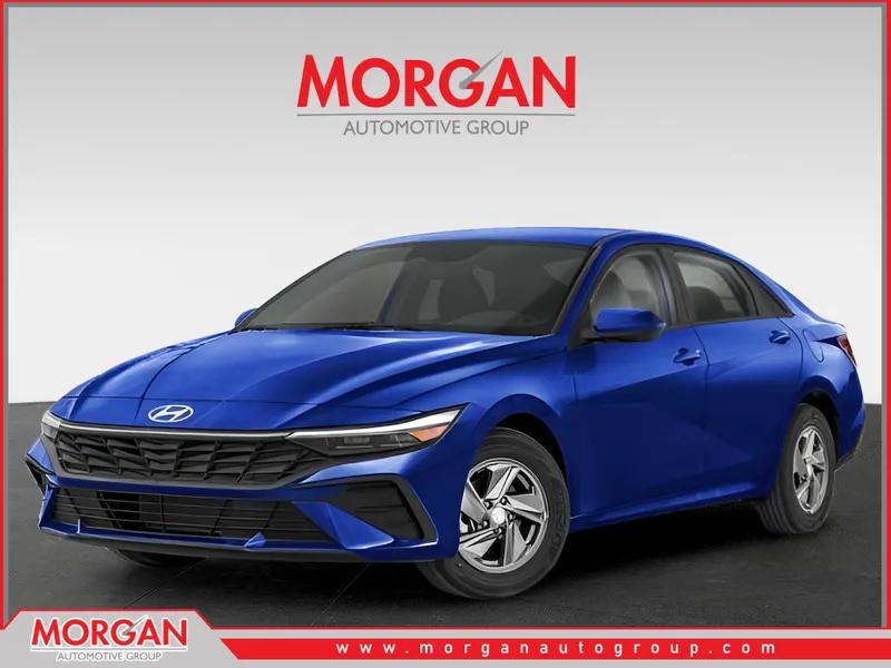 2026 Hyundai ELANTRA SE in Intense Blue — front three-quarter view