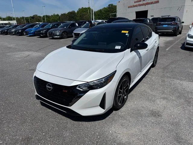 2024 Nissan Sentra SR in White — front three-quarter view