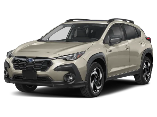 2026 Subaru Crosstrek Limited Hybrid in Sand Dune Pearl — front three-quarter view