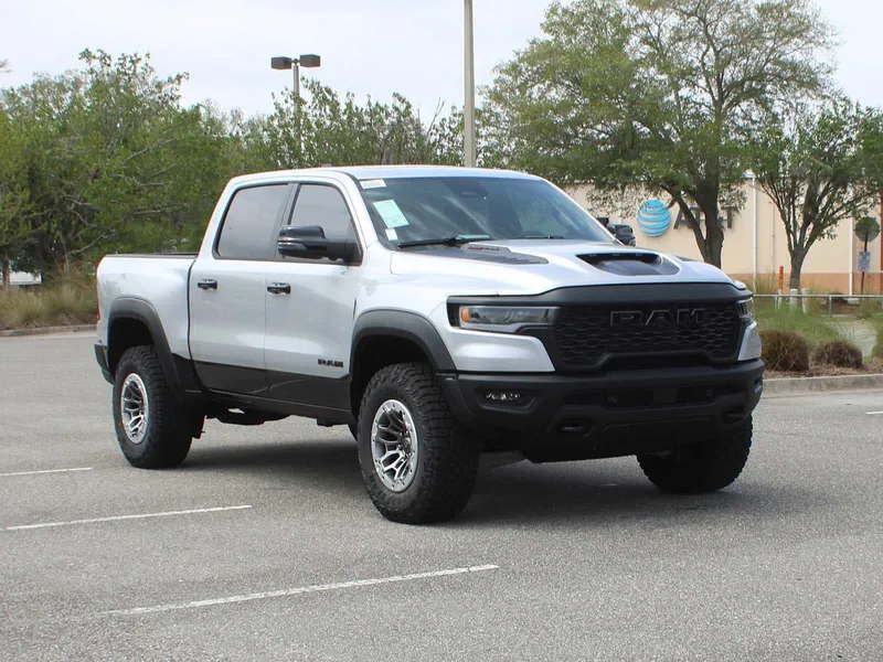 2026 RAM 1500 RHO in Silver Zynith Exterior Paint — front three-quarter view