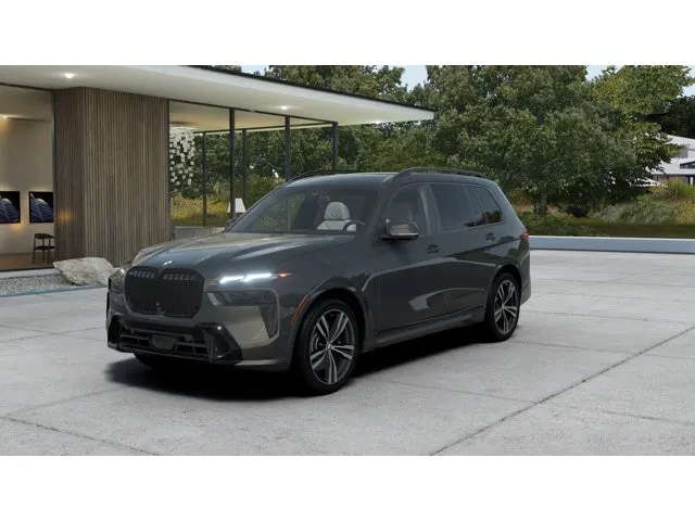 2027 BMW X7 xDrive40i in Dravit Grey Metallic — front three-quarter view