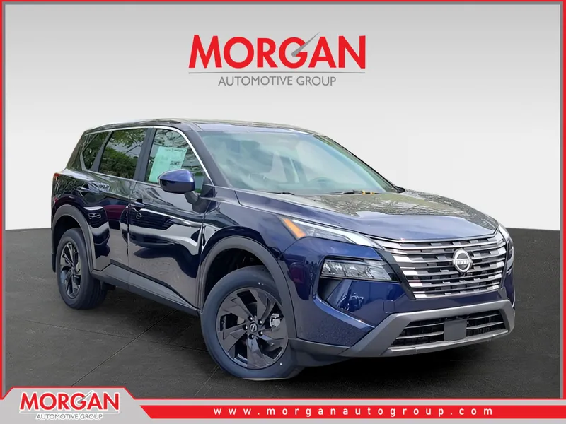 2026 Nissan Rogue SV in Blue — front three-quarter view