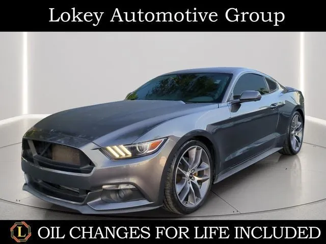 2017 Ford Mustang EcoBoost Premium in Magnetic Metallic — front three-quarter view