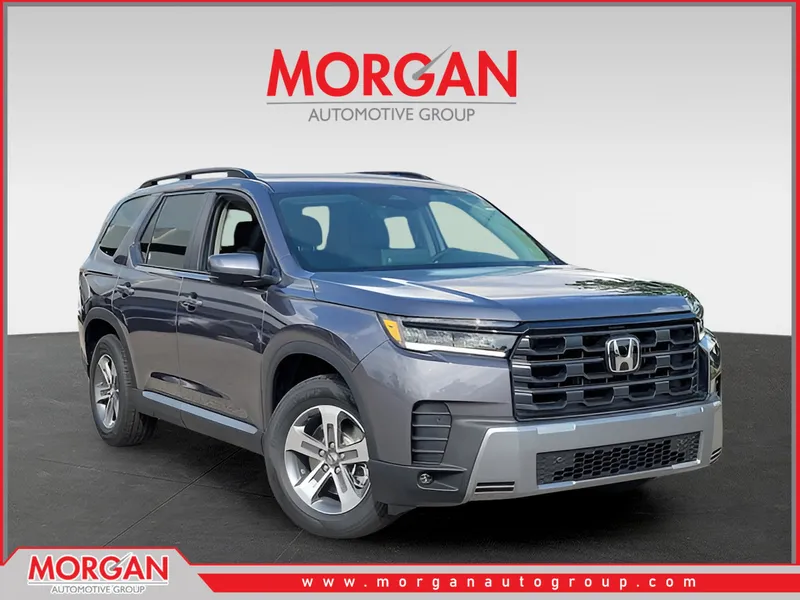 2026 Honda Pilot EX-L in Modern Steel Metallic — front three-quarter view