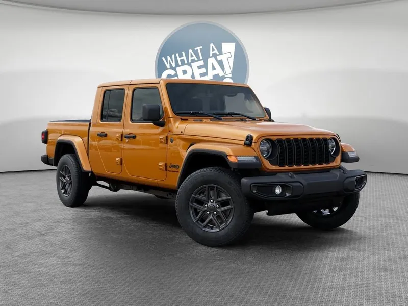 2026 Jeep Gladiator Sport S in Goldilocks — front three-quarter view