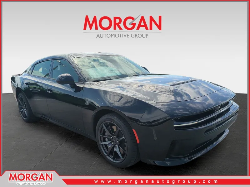 2026 Dodge Charger R/T Scat Pack in Black — front three-quarter view