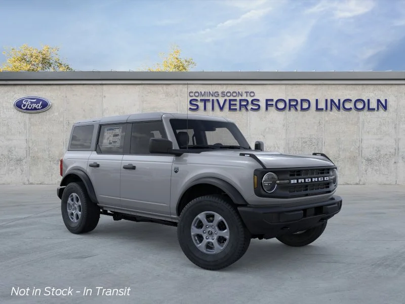 2026 Ford Bronco Big Bend in Avalanche Gray — front three-quarter view
