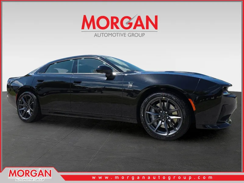 2026 Dodge Charger R/T Scat Pack in Black — front three-quarter view
