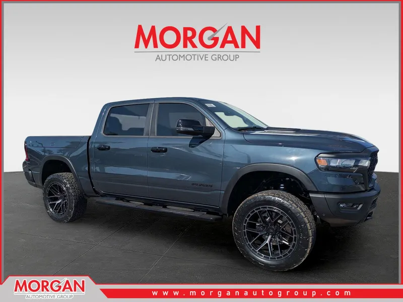 2026 Ram 1500 Rebel in Blue — front three-quarter view