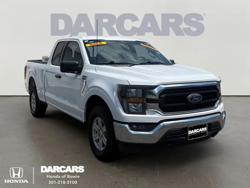 2023 Ford F-150 XLT in Oxford White — front three-quarter view