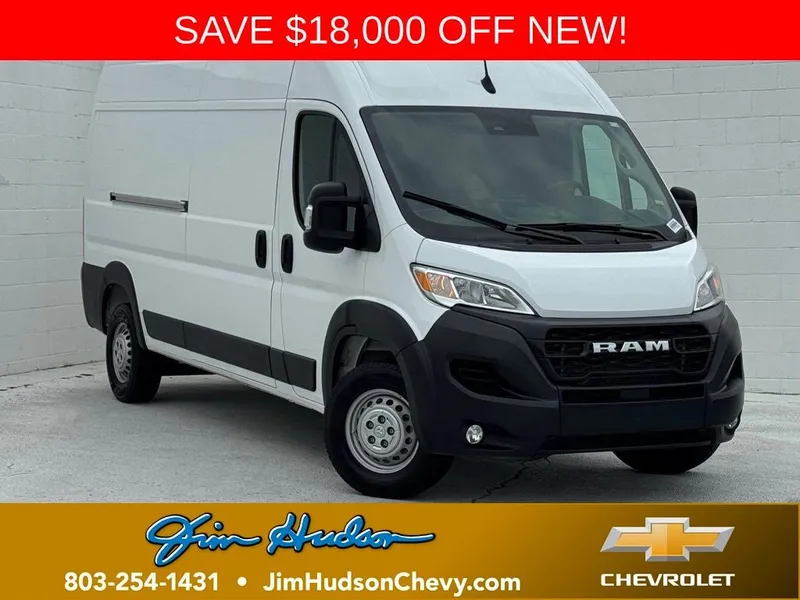 2025 RAM ProMaster 3500 High Roof 159 WB in Bright White Clearcoat — front three-quarter view