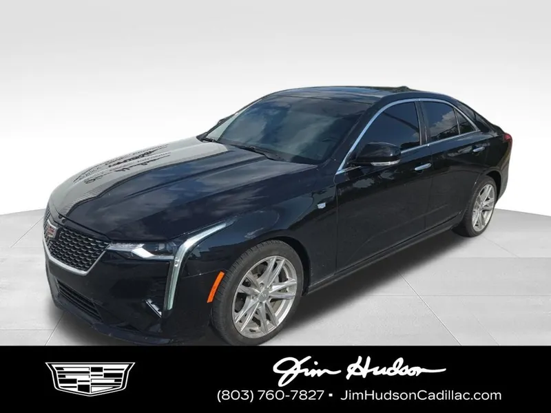 2023 Cadillac CT4 Luxury in Black Raven — front three-quarter view