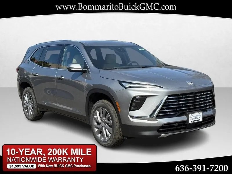2026 Buick Enclave Preferred in Moonstone Gray Metallic — front three-quarter view