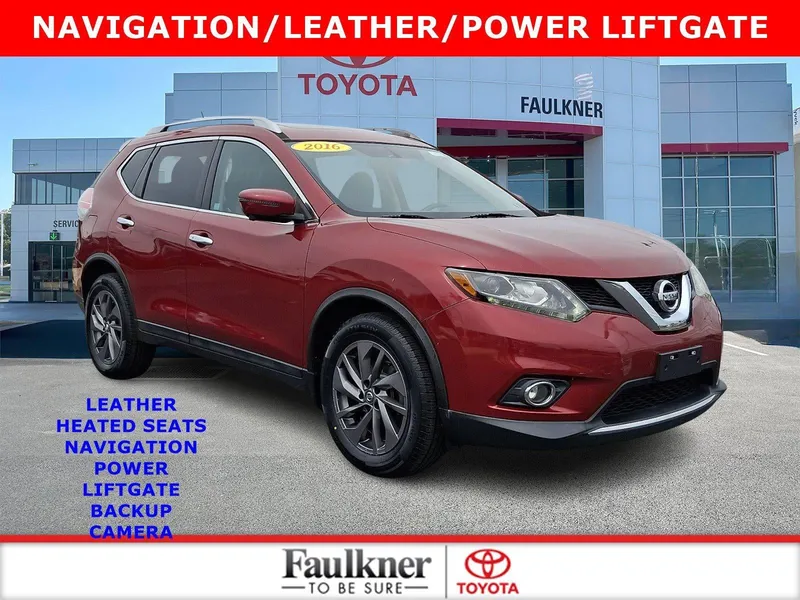 2016 Nissan Rogue AWD 4dr SL in Cayenne Red — front three-quarter view