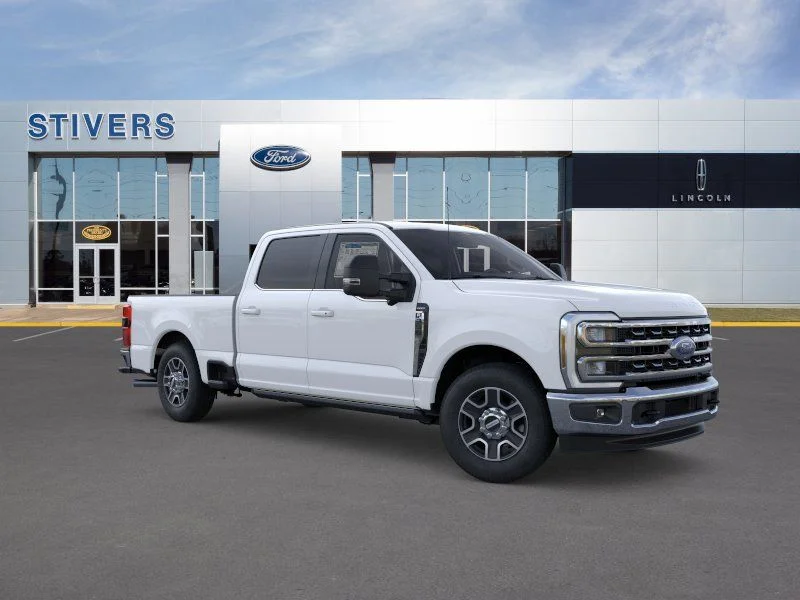 2026 Ford Super Duty F-350 Lariat in Oxford White — front three-quarter view