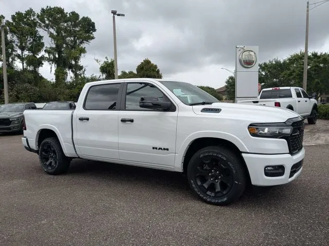 2026 RAM 1500 Big Horn/Lone Star in Bright White Clear-Coat Exterior Paint — front three-quarter view