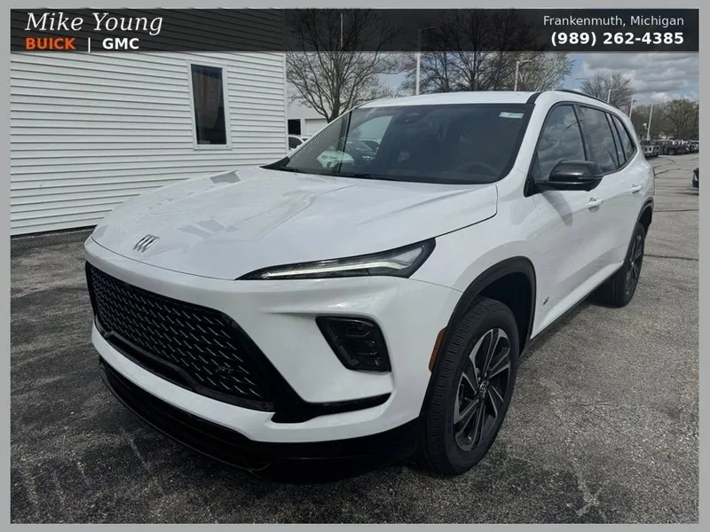 2026 Buick Enclave Sport Touring in Summit White — front three-quarter view
