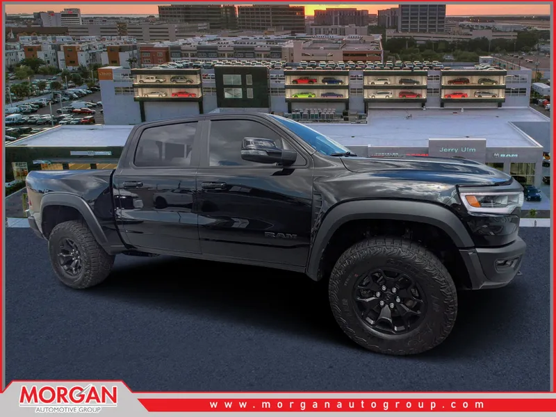 2026 Ram 1500 RHO in Black — front three-quarter view