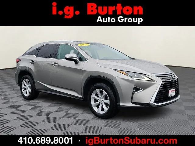 2017 Lexus RX 350 in Atomic Silver — front three-quarter view