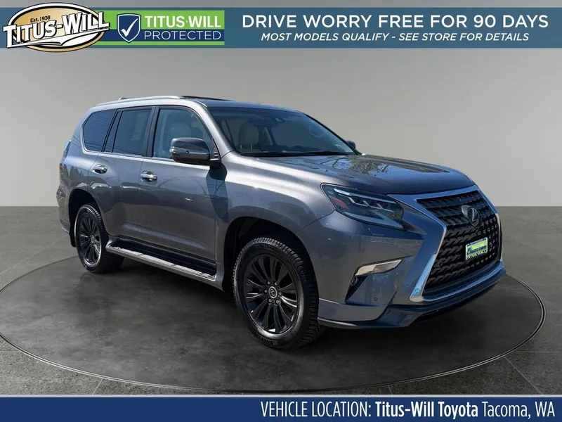 2023 Lexus GX 460 Luxury in Nebula Gray Pearl — front three-quarter view