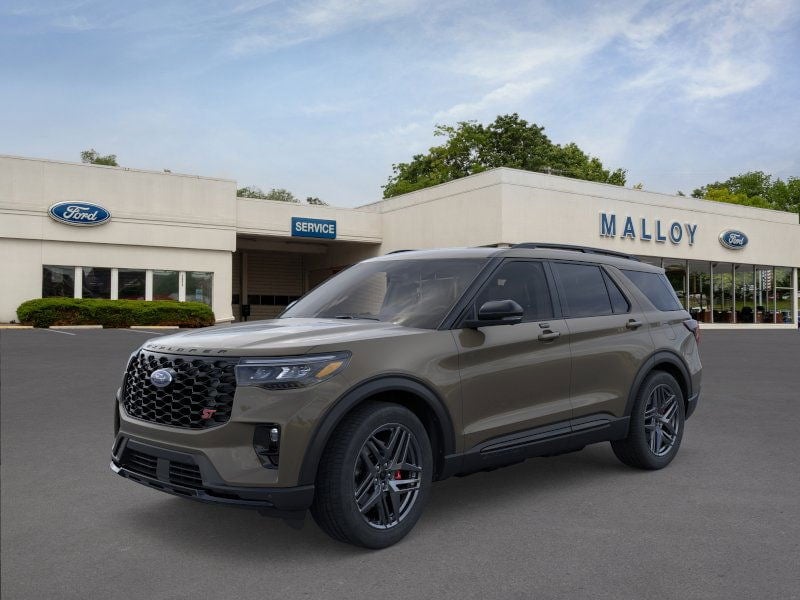 2026 Ford Explorer ST in Gray — front three-quarter view