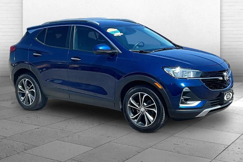 2023 Buick Encore GX Select in Sapphire Metallic — front three-quarter view
