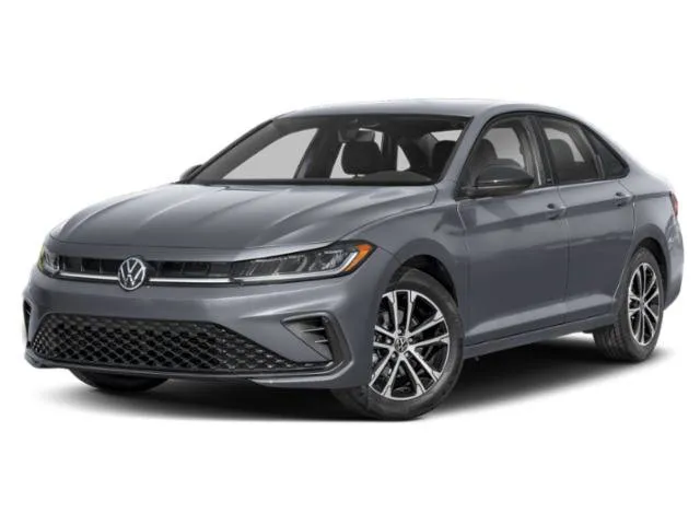2026 Volkswagen Jetta Sport in Black — front three-quarter view