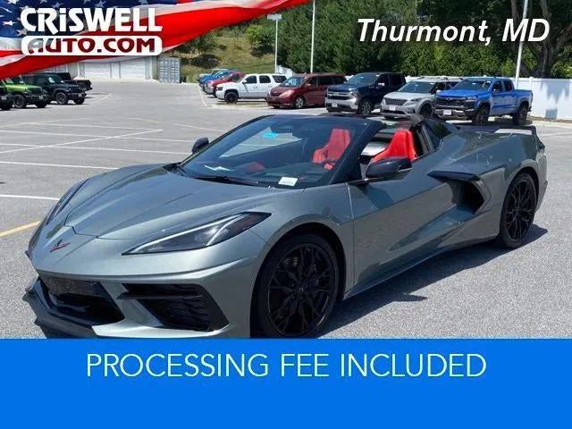 2024 Chevrolet Corvette Stingray 2LT in Hypersonic Gray Metallic — front three-quarter view