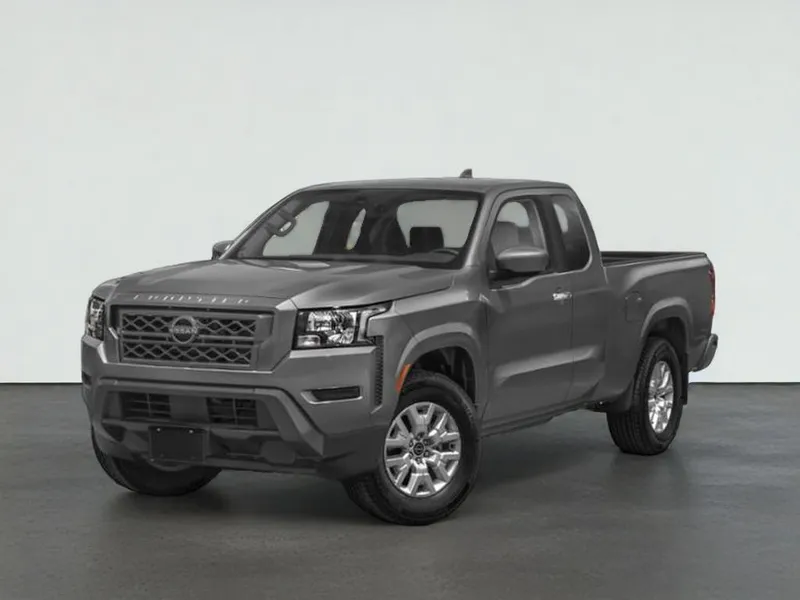 2023 Nissan Frontier Crew Cab SV 4x4 in Gun Metallic — front three-quarter view