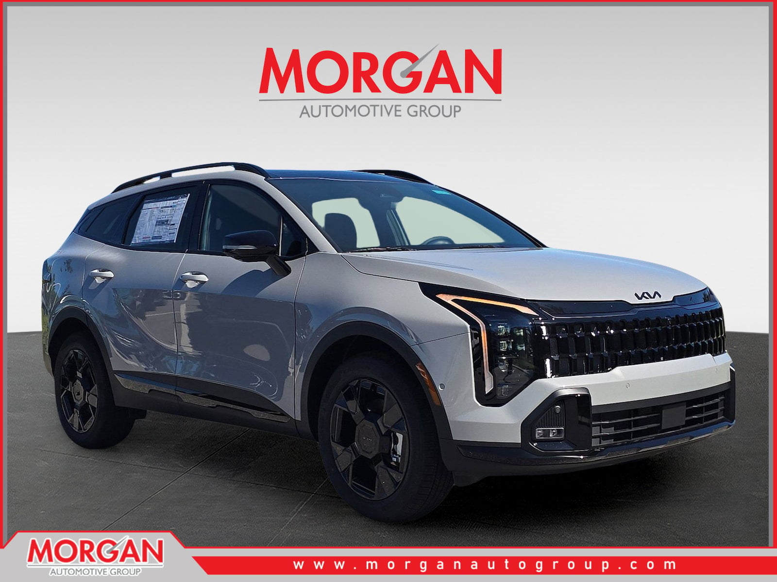 2026 Kia Sportage X-Line in Wolf Gray — front three-quarter view