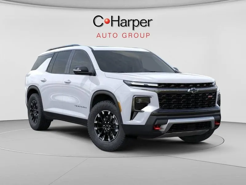 2026 Chevrolet Traverse Z71 in Polar White Tricoat — front three-quarter view