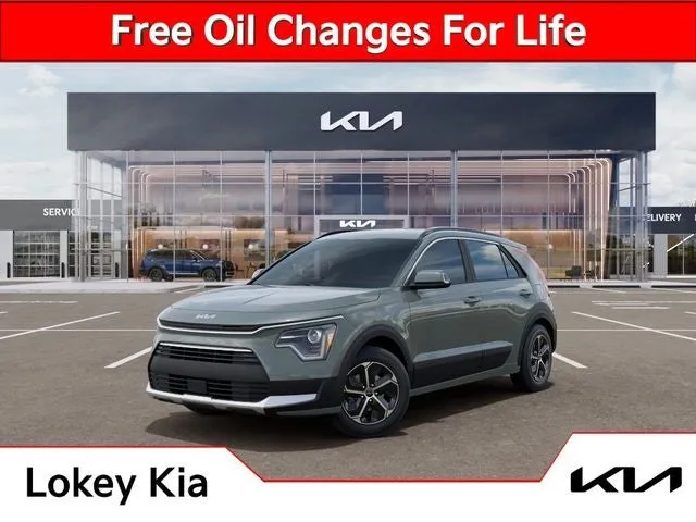 2026 Kia Niro EX in Cityscape Green — front three-quarter view