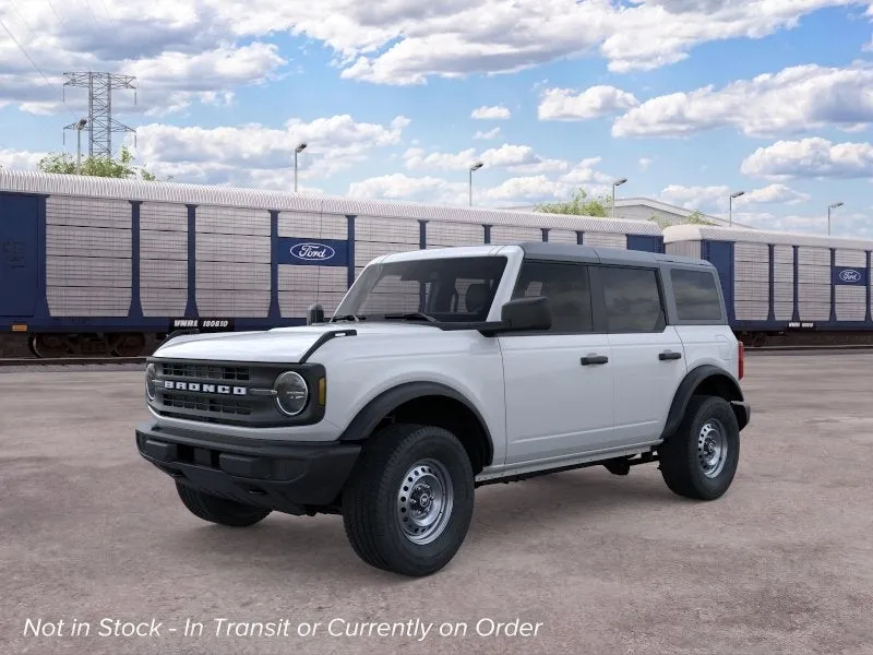 2026 Ford Bronco Base in Oxford White — front three-quarter view