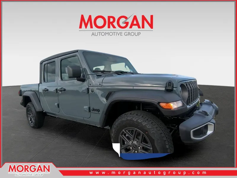 2026 Jeep Gladiator Sport S in Gray — front three-quarter view