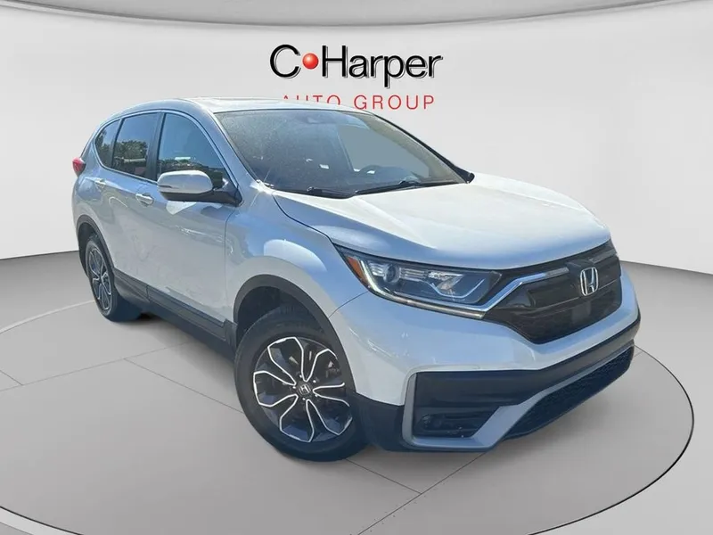 2021 Honda CR-V AWD EX-L in White — front three-quarter view