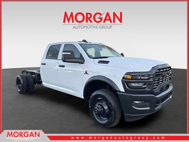 2026 Ram 3500 Tradesman in White — front three-quarter view