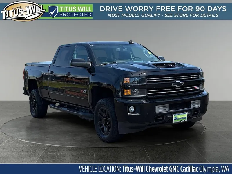 2019 Chevrolet Silverado 2500 HD LTZ in Black — front three-quarter view