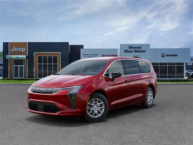 2027 Chrysler Pacifica PACIFICA SELECT in Red Hot Pearl-Coat Exterior Paint — front three-quarter view