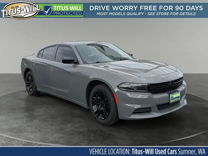 2023 Dodge Charger SXT in Gray Clearcoat — front three-quarter view