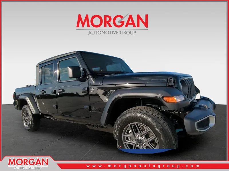 2026 Jeep Gladiator Sport S in Black — front three-quarter view
