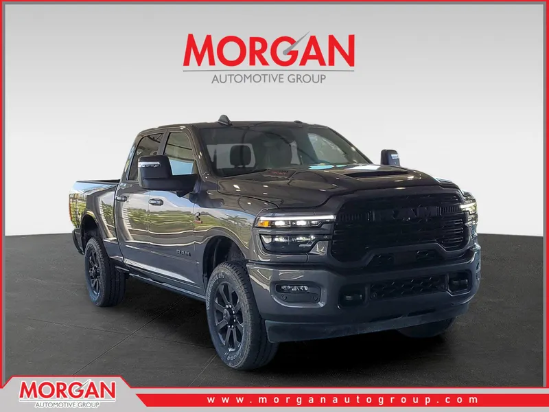 2026 Ram 2500 Laramie in Granite Crystal Metallic Clearcoat — front three-quarter view