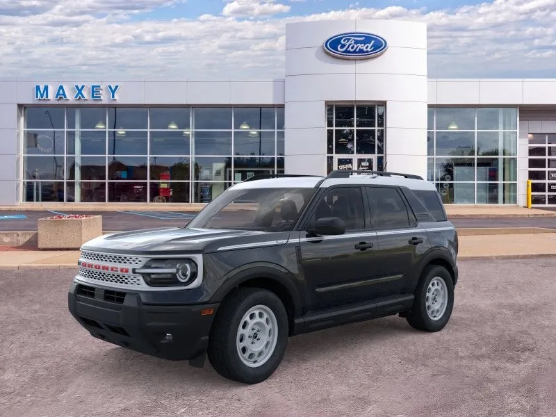 2026 Ford Bronco Sport Heritage in Shadow Black — front three-quarter view