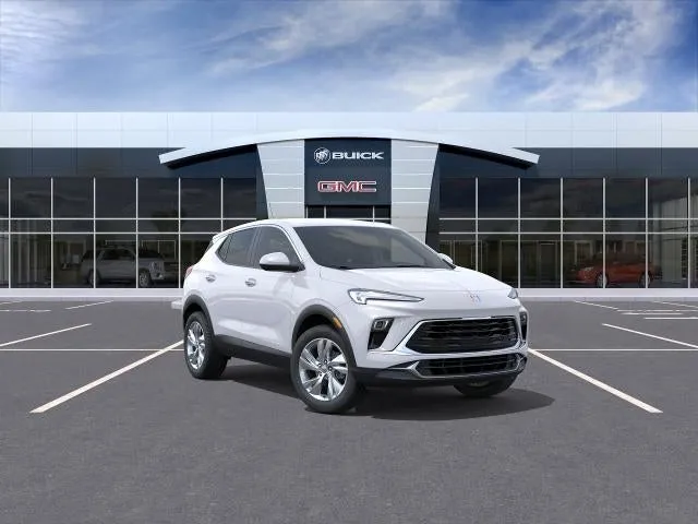 2026 Buick Encore GX Preferred in Summit White — front three-quarter view