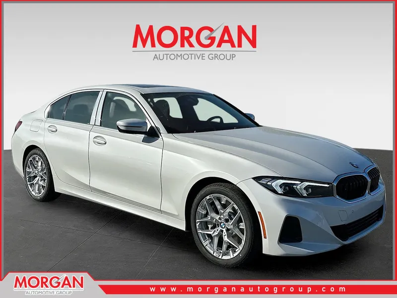 2026 BMW 3 Series 330i in White — front three-quarter view