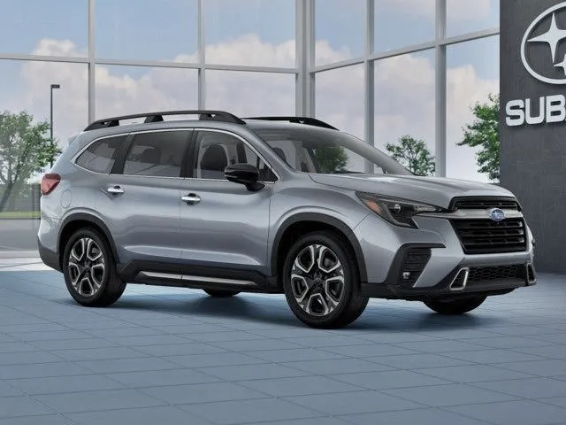 2026 Subaru ASCENT Touring 7-Passenger in Ice Silver Metallic — front three-quarter view