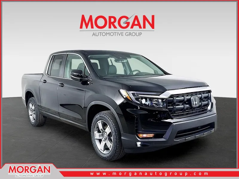 2026 Honda Ridgeline RTL in Crystal Black Pearl — front three-quarter view
