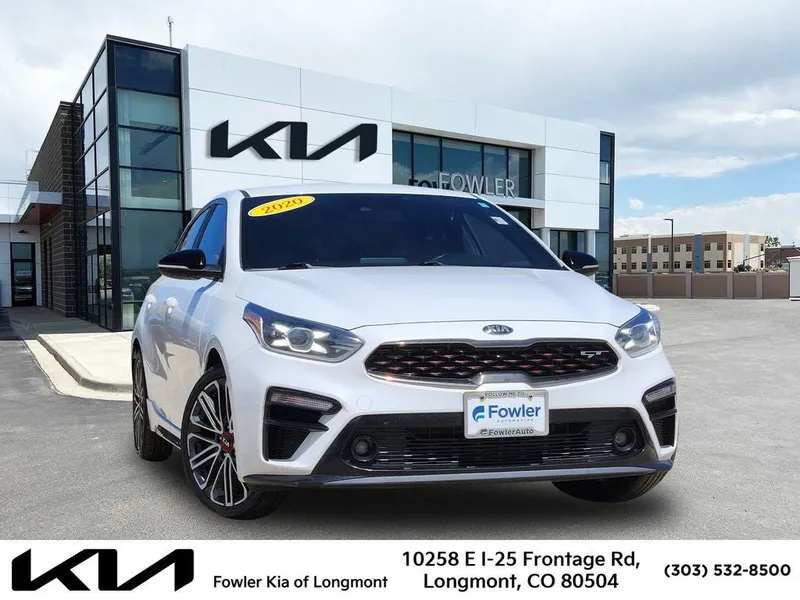 2020 Kia Forte GT in Snow White Pearl — front three-quarter view