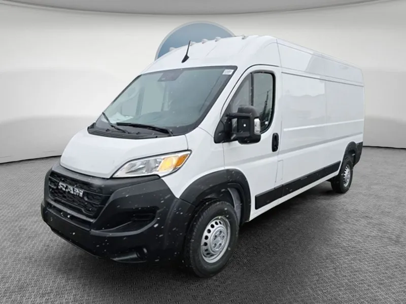 2025 RAM Promaster High Roof / 159" WB in Bright White Clearcoat — front three-quarter view
