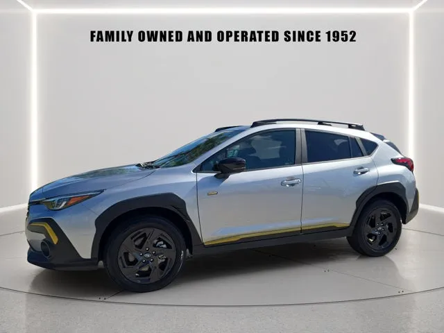 2024 Subaru Crosstrek Sport in Ice Silver Metallic — front three-quarter view